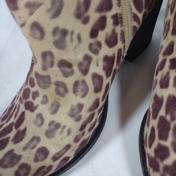 Coconuts by Matisse Moonlight Leopard Print Booties Women's Size 9.5 Tan Brown - Picture 5 of 11